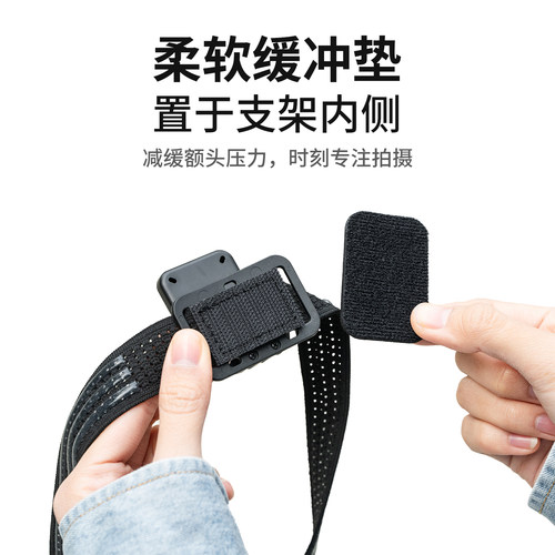 JJC 适用影石GoUltra磁吸头戴支架Insta360 Go Ultra骑行头带第一人称视角POV拍摄神器运动相机设备直播配件 - 图1