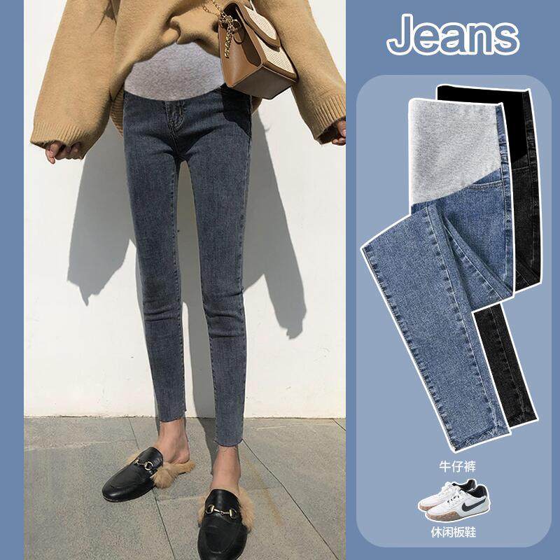 外穿春秋款时尚潮妈黑色孕妇裤子 熠饰母婴孕妇打底裤