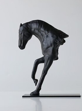 简约中式创意树脂骏马摆件