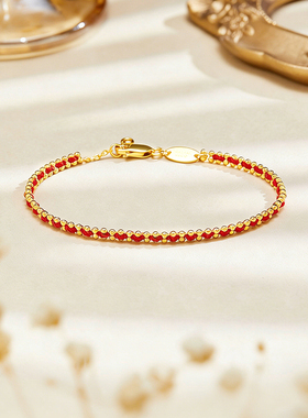 编织红绳手链女马年本命年