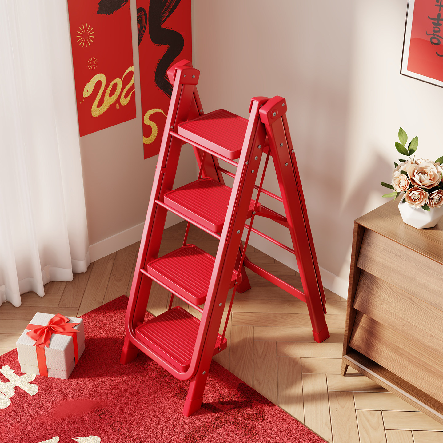 置地晾衣架梯家用折叠梯室内两用多功能晾晒便捷置物登高晾衣架梯,淘宝优惠券,粉丝福利购,淘宝优惠卷