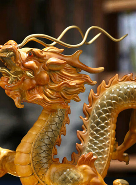 生意兴隆开业贺礼摆件铜龙摆件