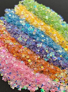 实色瓶装彩色PVC金光亮片塑料片
