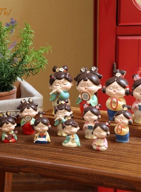 古风国潮唐朝宫仕女摆件