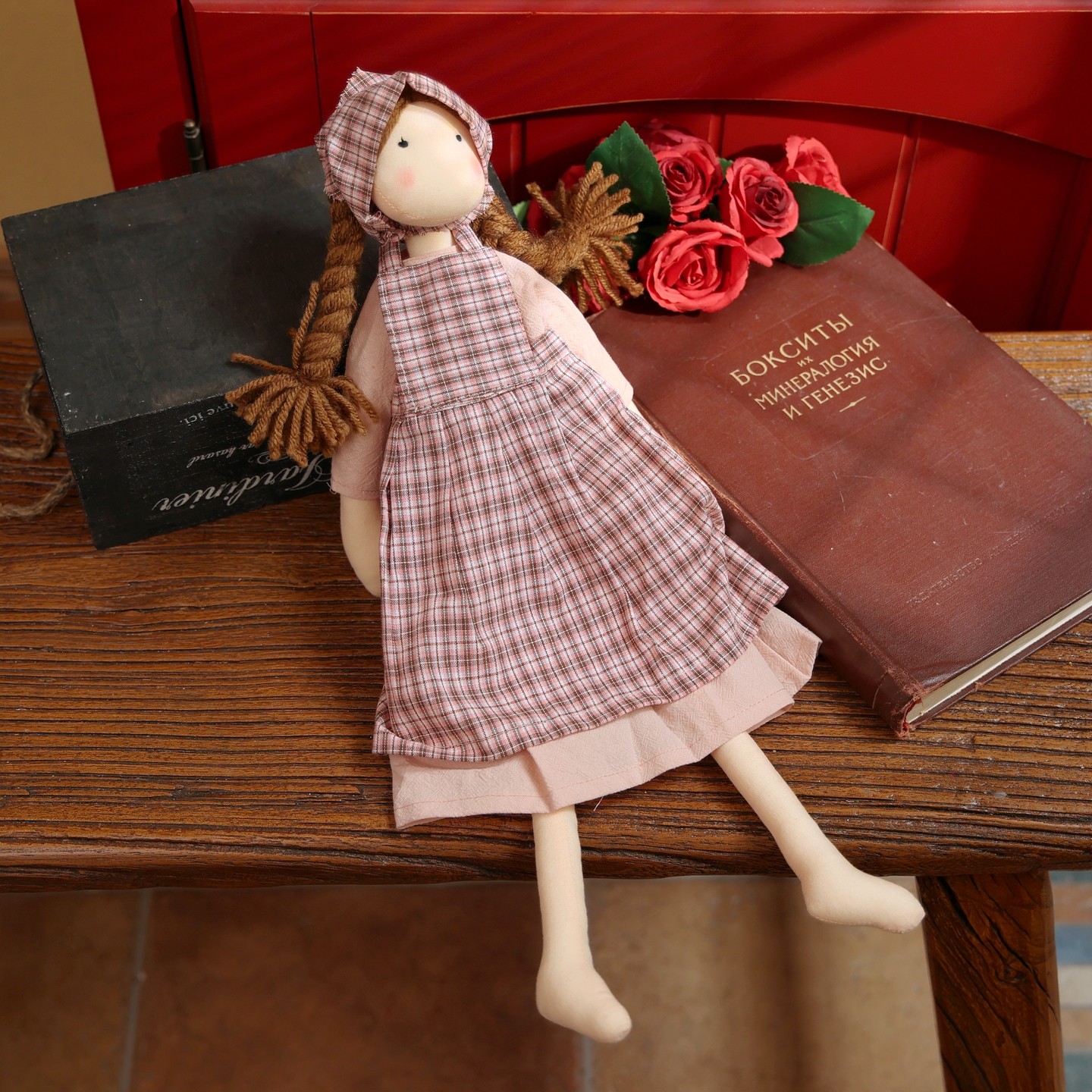 可爱布艺韩式甜美花裙头巾女孩娃娃家居装饰摆件少女闺蜜公仔礼物,淘宝优惠券,粉丝福利购,淘宝优惠卷