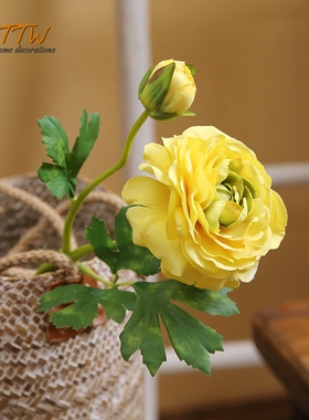 客厅茶花仿真花仿真餐厅插花艺术