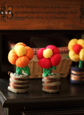 纯手工布艺竹炭花朵装饰家居