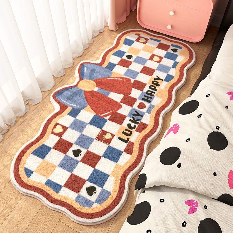 卧室床边蝴蝶结客厅书房地毯卡通脚垫飘窗毯镜前毯床边地毯长条