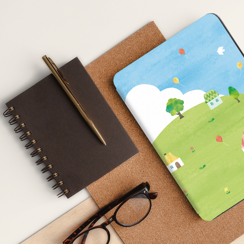 适用kindle保护套paperwhite3/4/5咪咕colorsoft壳KPW6青春版2024入门款KPW4套558磁吸休眠可爱风童话屋插画 - 图2