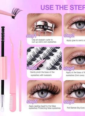 Lashes 240pcs DIY Eyelash Extension D Curl Long Individual