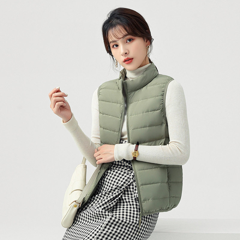 日单优2025新款轻薄羽绒马甲女短款大码休闲运动秋冬季排骨背心,淘宝优惠券,粉丝福利购,淘宝优惠卷