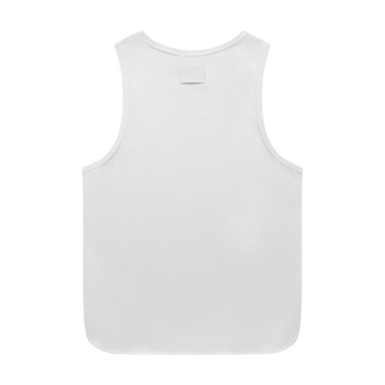 Men's appliqué cotton tank sweat vest sleeveless lightweight round neck women's inner wear slim summer waistcoat solid color sports