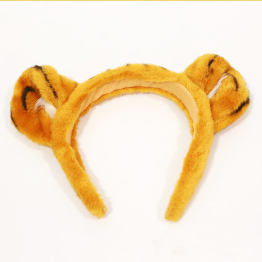 仿真白虎手套狮子老虎尾巴毛绒玩具长颈鹿发箍动物园儿童表演道具