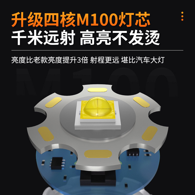 超亮强光户外二合一可充电充电宝 kfan手电筒