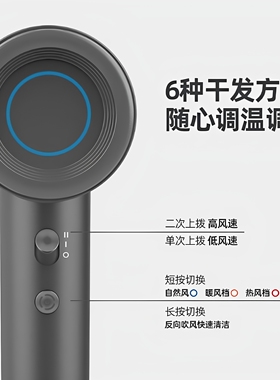 泊为高速电吹风负离子护发大功率