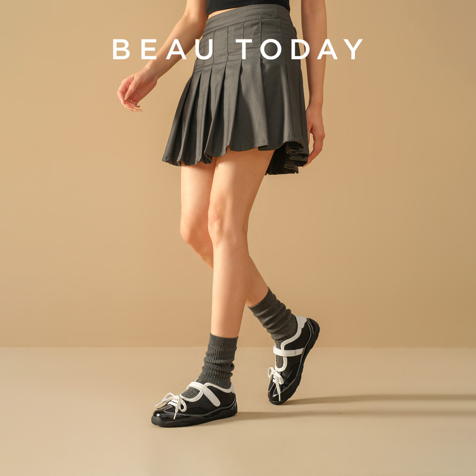 【Rock芭蕾】BeauToday明星同款运动玛丽珍鞋女春黑色芭蕾鞋平底,淘宝优惠券,粉丝福利购,淘宝优惠卷