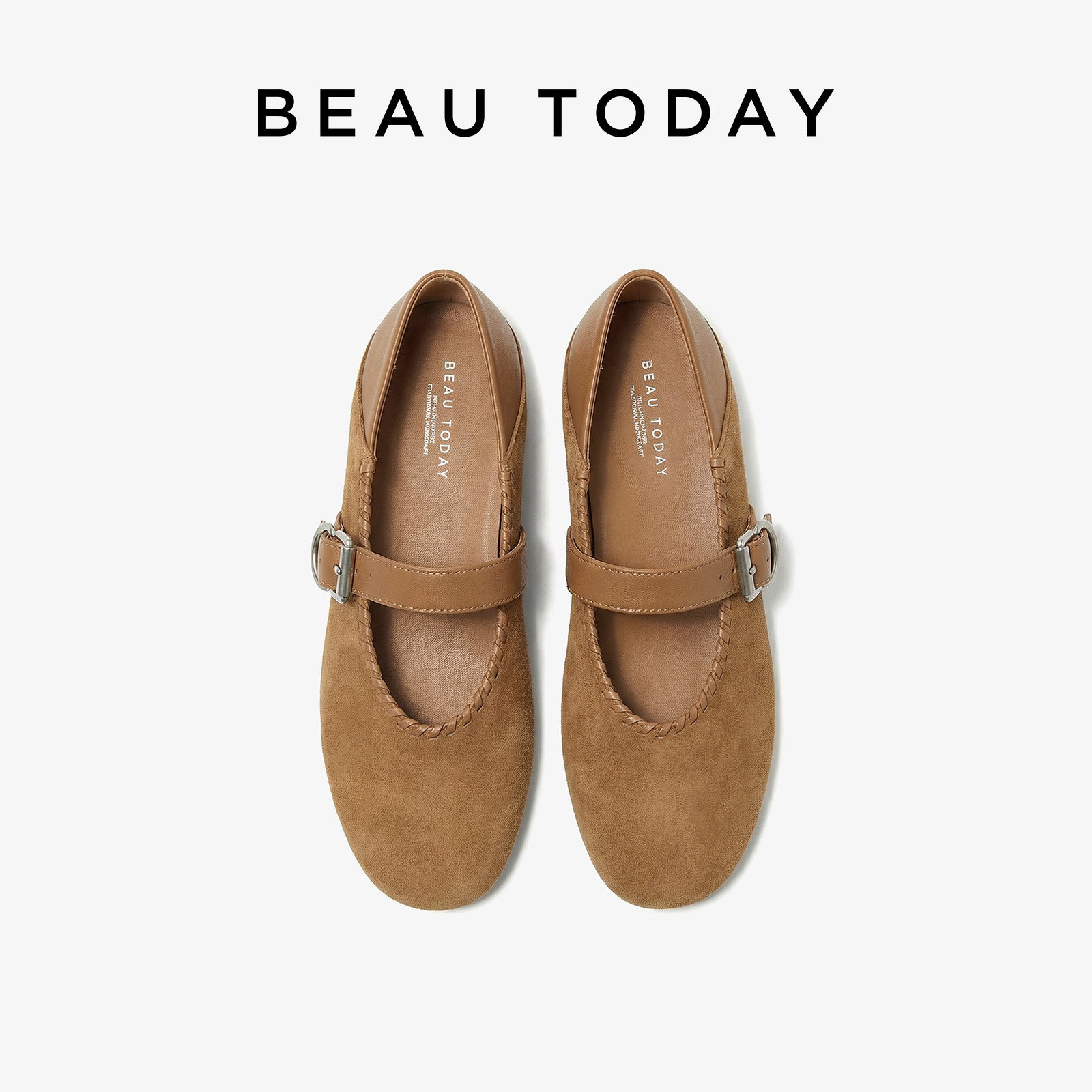 BeauToday平底玛丽珍鞋女款2026新款春季复古小皮鞋女BT浅口单鞋,淘宝优惠券,粉丝福利购,淘宝优惠卷