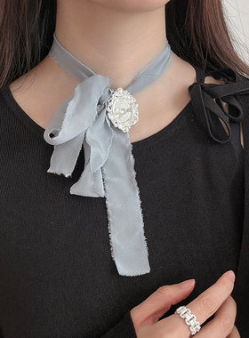 QuriouStone 26春夏新款其石巴洛克镜框choker绑带锁骨链女M星店