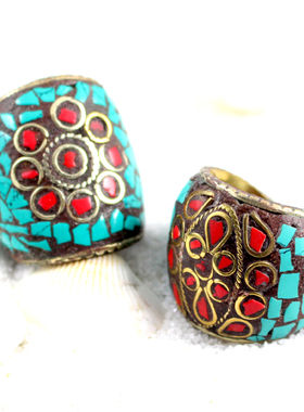 西藏扳指铜民族风个性戒指