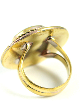 藏饰黄铜民族风手工戒指