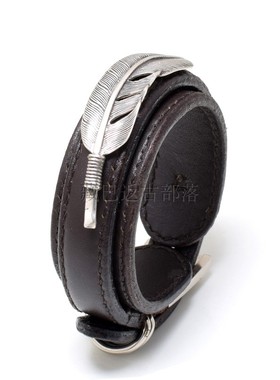 订做高桥羽毛银饰皮手