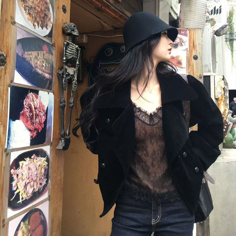 GYOKUU 神秘冷棕 蝴蝶刺绣蕾丝花边镂空双层吊带,淘宝优惠券,粉丝福利购,淘宝优惠卷