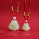 Hotan Jade Maitreya Buddha Red String Baby Pendant