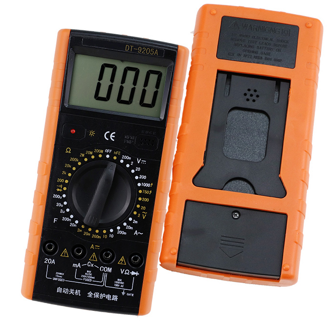 万用表DT-9205自动关机数字高精度智能防烧多功能电工家用万能表 - 图0