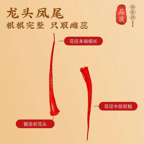 北京同仁堂内廷上用藏红花甄选头茬新货无硫熏耐泡泡水煲汤送长辈 - 图0