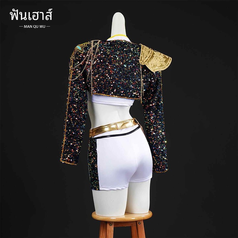 现货kpop猎魔女团儿童Rumi鲁米Mila米拉Zoey佐伊cos服打歌服女装 - 图2