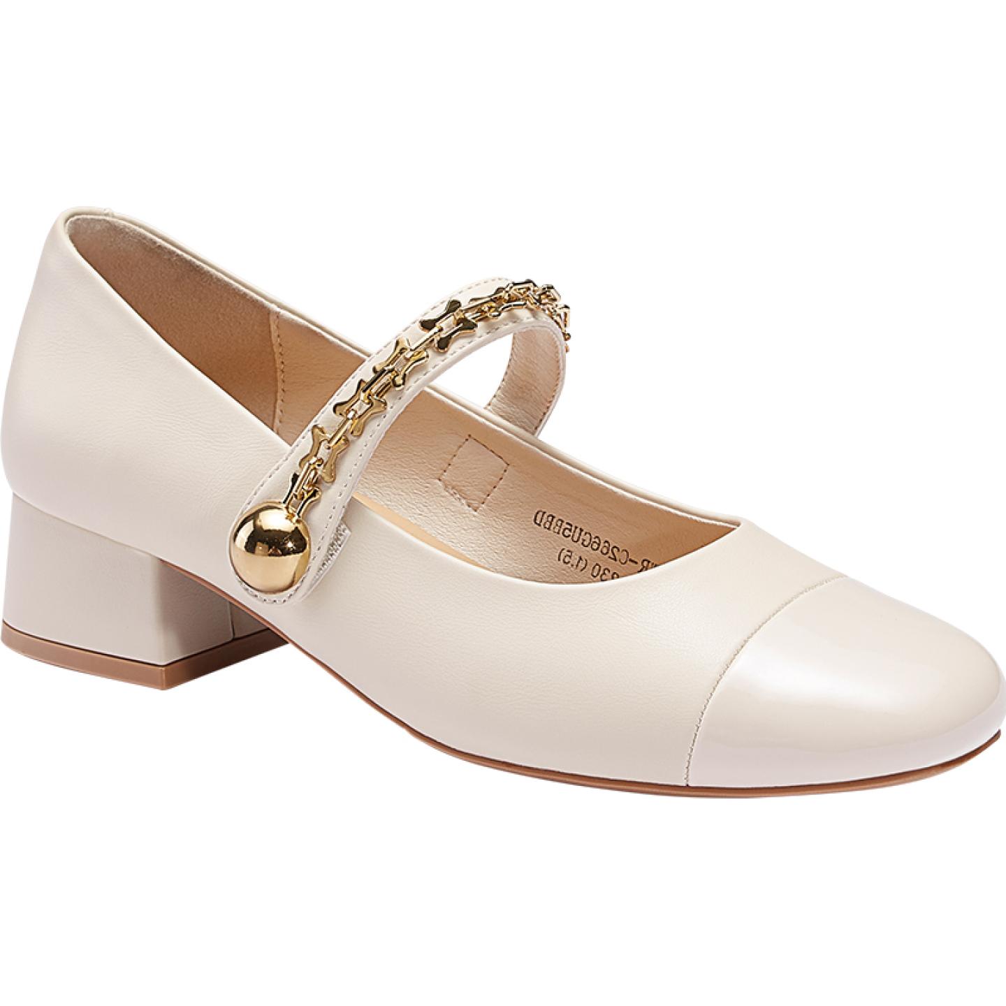 商场专柜正品色非女鞋2025秋榛果庄园玛丽珍粗跟皮鞋WR-C266G - 图3