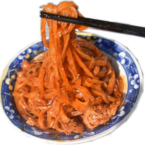 5袋张记岐山擀面皮宝鸡实体店陕西美食特产名吃 西安小吃凉皮300g - 图3