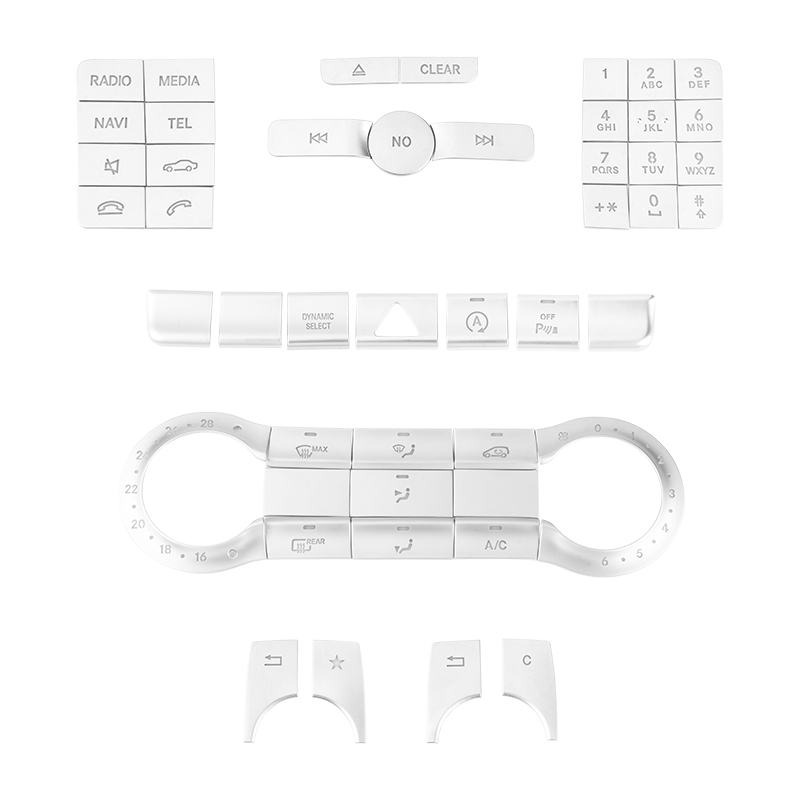 适用奔驰GLA200内饰改装CLA260 A180中控CD数字键空调按键装饰贴-图3