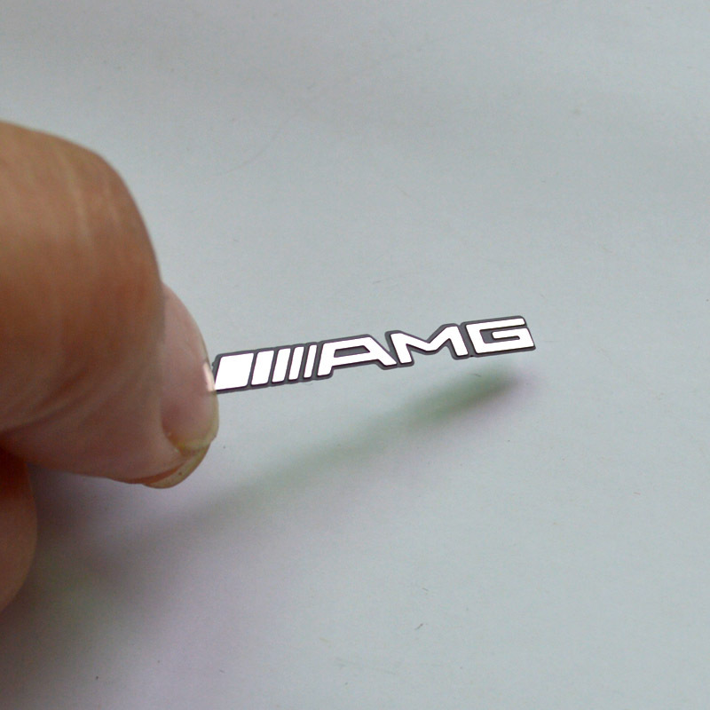 专用于奔驰方向盘AMG车标贴片装饰贴新CE级GLE/GLC内饰改装金属标 - 图0