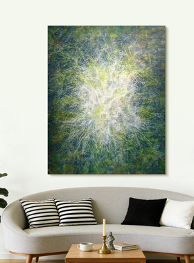 MUMO.原创手绘油画《光栖林芒》侘寂风肌理抽象画客厅手工装饰画