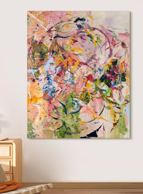 MUMO.原创手绘油画《心绪翩跹》侘寂玄关艺术抽象挂画高档装饰画