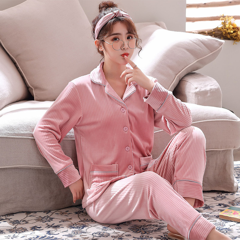 秋冬长袖法兰绒男士情侣冬天睡衣 影薇儿睡衣/家居服套装