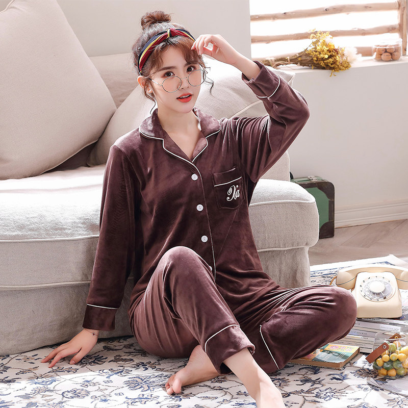 秋冬长袖法兰绒男士情侣冬天睡衣 影薇儿睡衣/家居服套装
