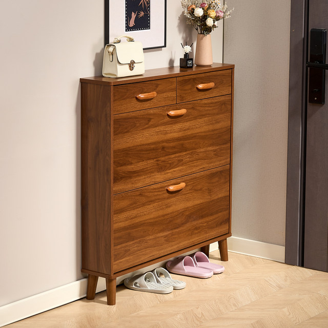 Ultra-thin shoe cabinet home door economical dump new style