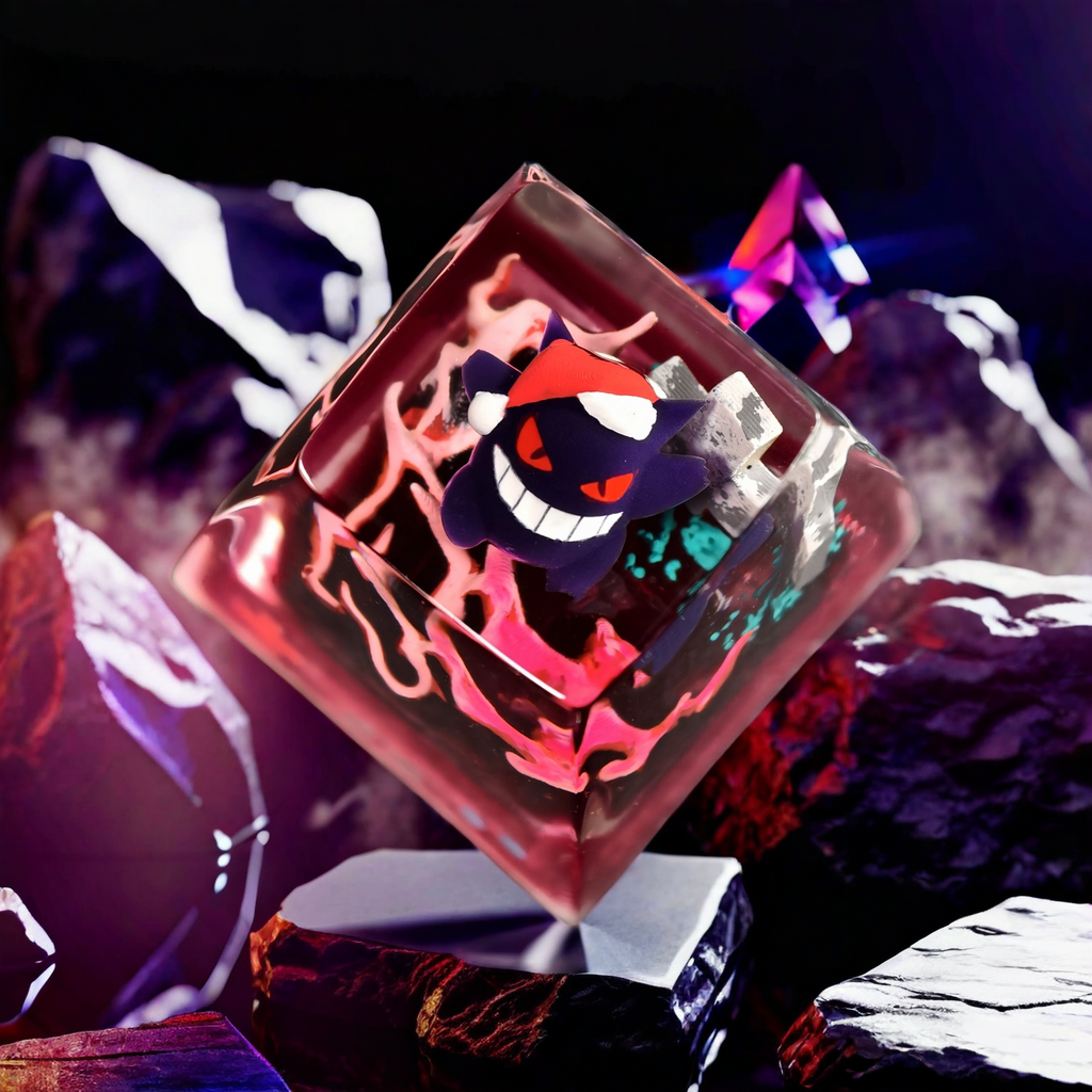 NS宝可梦键帽新款神奇宝贝立体图鉴机械键盘树脂透光键帽皮卡耿鬼,淘宝优惠券,粉丝福利购,淘宝优惠卷