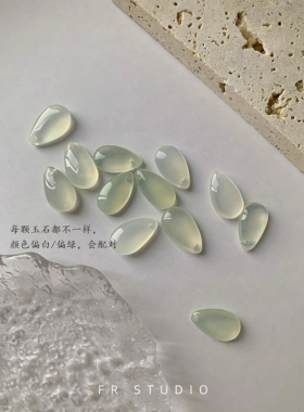 中国风宋代岫玉玉石耳线