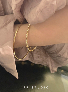 美国14k包金极细天然珍珠手镯女