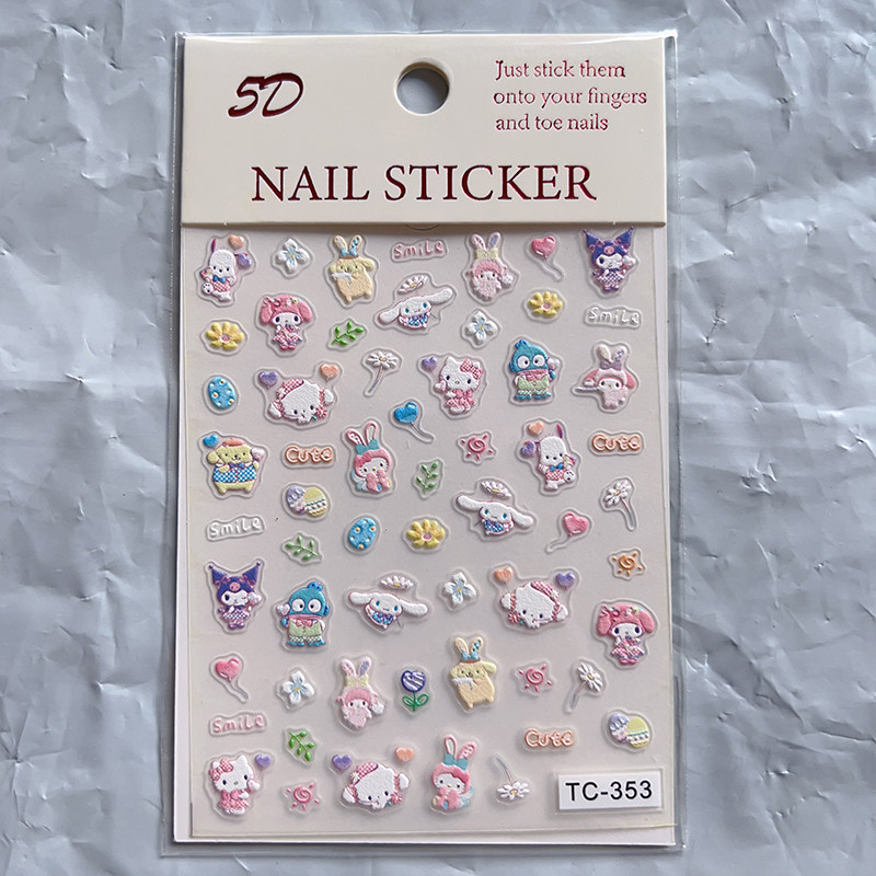 TC系列5D浮雕立体美甲贴纸351-400笔杆手账手机壳咕卡DIY装饰贴纸,淘宝优惠券,粉丝福利购,淘宝优惠卷