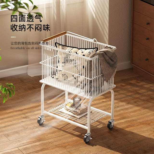 A European style dirty clothing basket cart double-layer dirty clothing basket