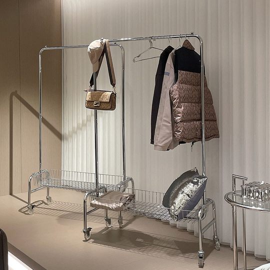 服装店展示架专用置物架货架陈列架移动挂衣架落地卧室衣服架子