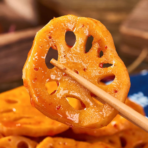 口水娃脆藕片15包黑鸭味卤藕片即食下饭菜网红解馋小零食休闲食品 - 图0