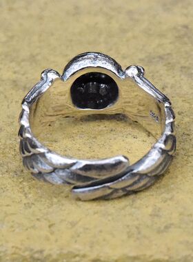 进口男女款925纯银朋克骷髅戒指