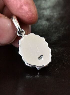 进口男女款925纯银黑玛瑙椭圆坠