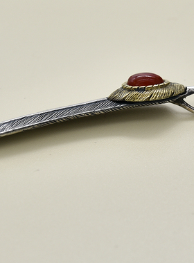 泰国混搭风印第安纯银羽毛吊坠