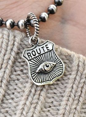 GV66号公路ROUTE马蹄铁造型男女机车泰银吊坠925纯银挂件叠戴配饰
